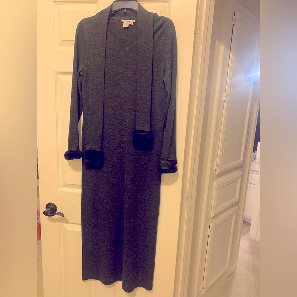 Black Long Sleeve Turtleneck Sheath Dress